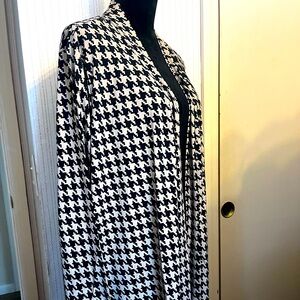 Hounds tooth, unconstructed cardi